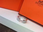 Perfect Replica Hermes H Ring-Silver Diamond